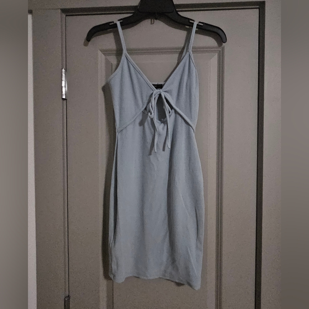 Casual Blue Spaghetti Strap Dress